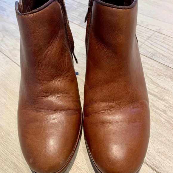 Sam Edelman Brown Leather Booties Size 5 - Picture 4 of 7